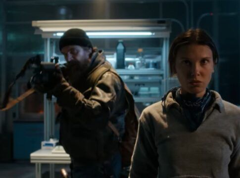 Em imagem do trailer da quinta temporada, Eleven e seu pai se prepara para batalha final