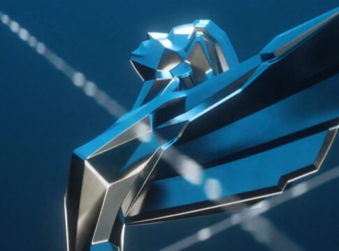 Foto de uma parte do troféu The Game Awards