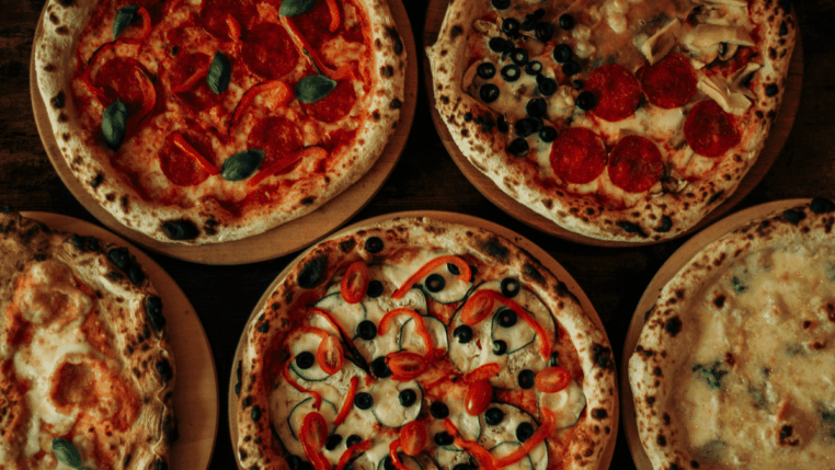 Pizzas de diferentes sabores