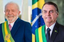 Imagem mostra Lula e Bolsonaro em suas fotos oficiais como presidentes, com a faixa presidencial