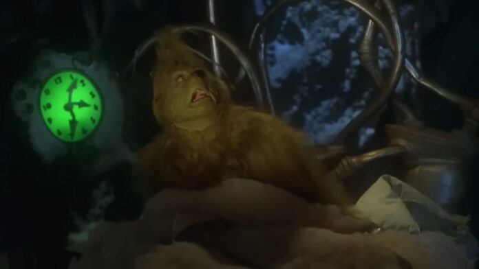 Criatura de pelos verdes fazendo expressão de surpresa