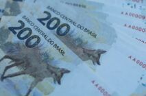 Focus Notas de 200 reais, umas sobre as outras