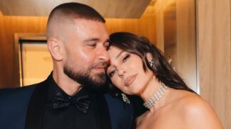 Foto de Paolla Oliveira e Diogo Nogueira ao lado do comunicado publicado por ambos