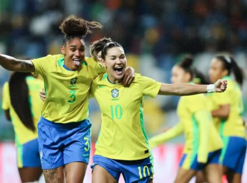 Seleção feminina fecha 2025 em alta e atropela Portugal por 5 a 0 em Aveiro