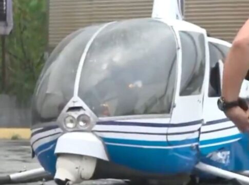 Helicóptero da Band cai nos arredores da rodovia Dutra, em Guarulhos (SP)