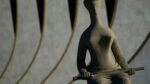 Estátua em frente à fachada do STF