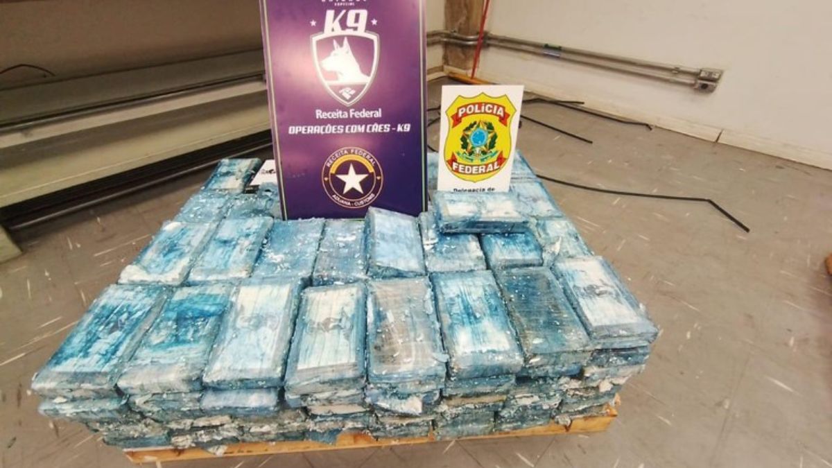 PF e Receita Federal apreendem cerca de 1,2 tonelada de cocaína no Aeroporto de Confins