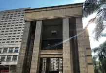 Fachada da Biblioteca Mário de Andrade, em São Paulo