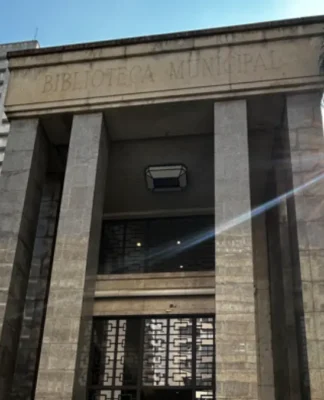 Fachada da Biblioteca Mário de Andrade, em São Paulo