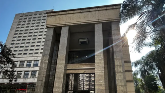 Fachada da Biblioteca Mário de Andrade, em São Paulo