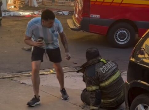 VÍDEO: explosão deixa seis bombeiros brasileiros e dois uruguaios feridos no RS