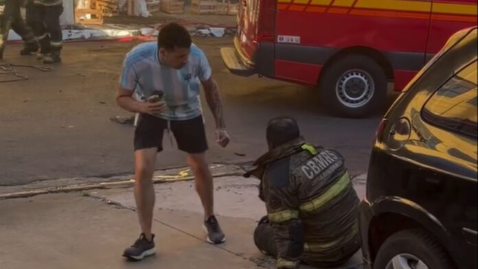 VÍDEO: explosão deixa seis bombeiros brasileiros e dois uruguaios feridos no RS