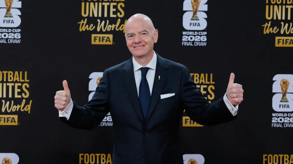 Gianni Infantino, presidente da FIFA, durante o sorteio da Copa do Mundo 2026