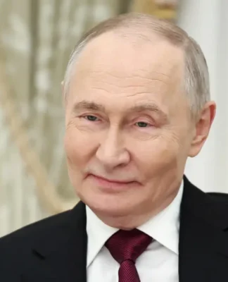 Vladimir Putin, presidente da Rússia, sorrindo