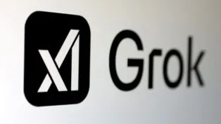 Logotipos da xAI e do Grok