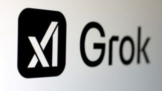 Logotipos da xAI e do Grok