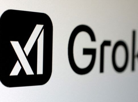 Logotipos da xAI e do Grok