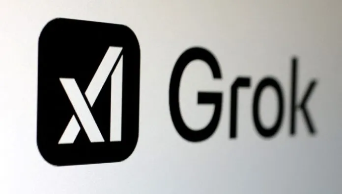 Logotipos da xAI e do Grok