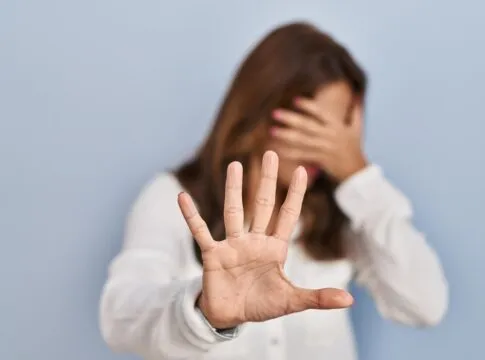 Foto conceitual de violência contra a mulher