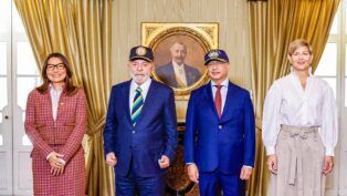 Os presidentes Lula e Gustavo Petro e as respectivas primeiras-damas (Janja e Verónica Alcocer) durante encontro em Bogotá, em abril de 2024