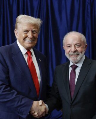 O presidente Lula durante encontro Donald Trump em Kuala Lampur, Malásia (Ricardo Stuckert/PR)