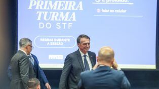 O ex presidente Jair Bolsonaro chega para depoimento na 1ª Turma do STF