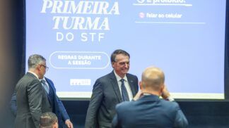 O ex presidente Jair Bolsonaro chega para depoimento na 1ª Turma do STF
