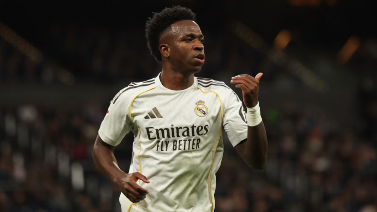 Atacante Vinícius Junior durante jogo pelo Real Madrid.