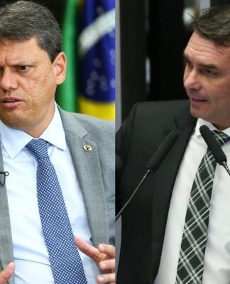 Flávio Bolsonaro diz que tem boa relação com Tarcísio e deve ter seu apoio