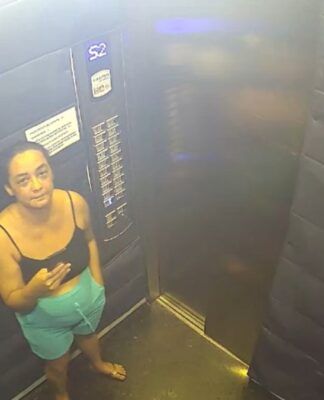 Câmeras de Segurança mostram a Crretora Daiane Alves Souza antes de ser morta no próprio prédio