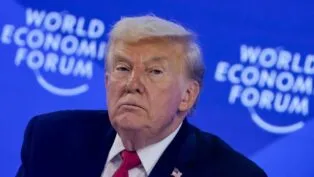 Donald Trump durante discurso no Fórum Econômico Mundial (Foto: REUTERS/Jonathan Ernst)