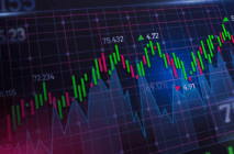 Conceito de mercado de ações gradiente