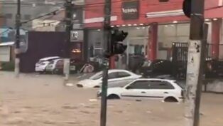 Enchente no Capão Redondo, zona sul de São Paulo