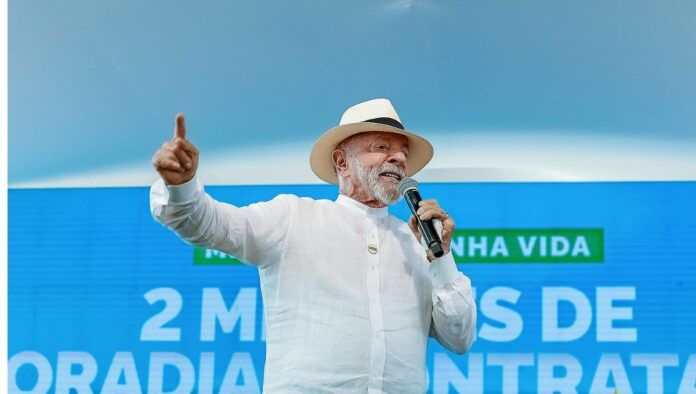 Presidente da República, Luiz Inácio Lula da Silva, durante cerimônia de celebração da contratação de 2 milhões de moradias no “Minha Casa, Minha Vida” e entrega de 1.337 moradias em Maceió