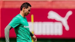 O meia Ganso em treino do Fluminense