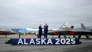 Encontro entre Donald Trump e Vladimir Putin no Alasca, em setembro de 2025
