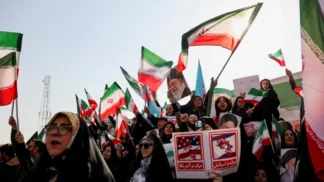 Protestos a favor do governo do Irã