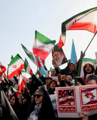 Protestos a favor do governo do Irã