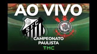Arte de Santos x Corinthians da transmissão da TMC