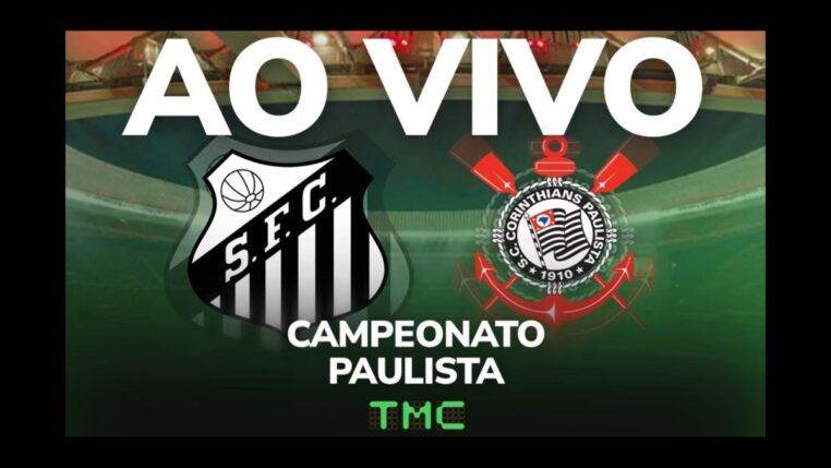 Arte de Santos x Corinthians da transmissão da TMC