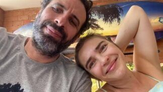 Atriz Titina Medeiros e o marido, o também ator César Ferrario
