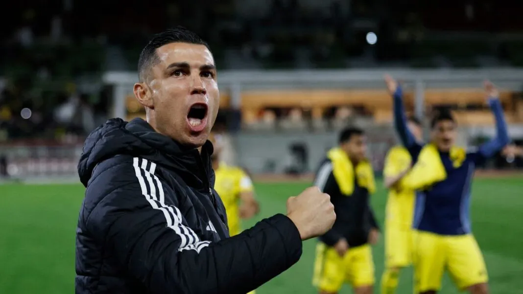 Cristiano Ronaldo vibra e grita após jogo na Arábia Saudita