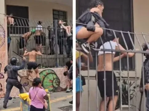 Foliões invadem escola na Consolação e são agredidos por policiais militares; veja o vídeo 