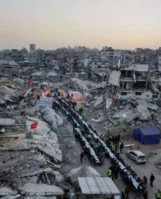 Cenas de destruição em casas e prédios em Gaza