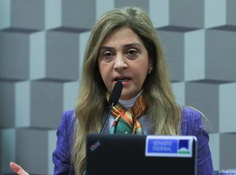 Reunião da CPI da Manipulação de Jogos e Apostas Esportivas do Senado para ouvir a presidente do Palmeiras, Leila Pereira. (Foto: Lula Marques/ Agência Brasil)
