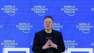 Elon Musk no Fórum Econômico em Davos