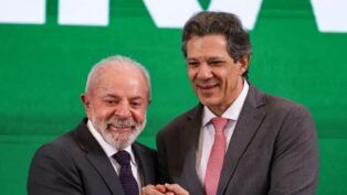 O presidente Luiz Inácio Lula da Silva e o ministro da Fazenda, Fernando Haddad