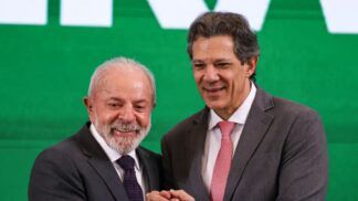 O presidente Luiz Inácio Lula da Silva e o ministro da Fazenda, Fernando Haddad