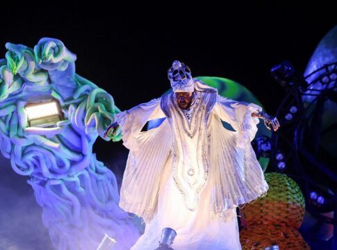 Folião da escola de samba Paraíso do Tuiuti se apresenta durante o Carnaval do Rio de Janeiro (Foto: Pilar Olivares/Reuters)