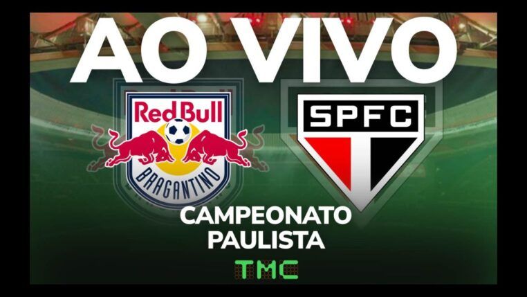 Montagem da TMC para o jogo Bragantino x São Paulo